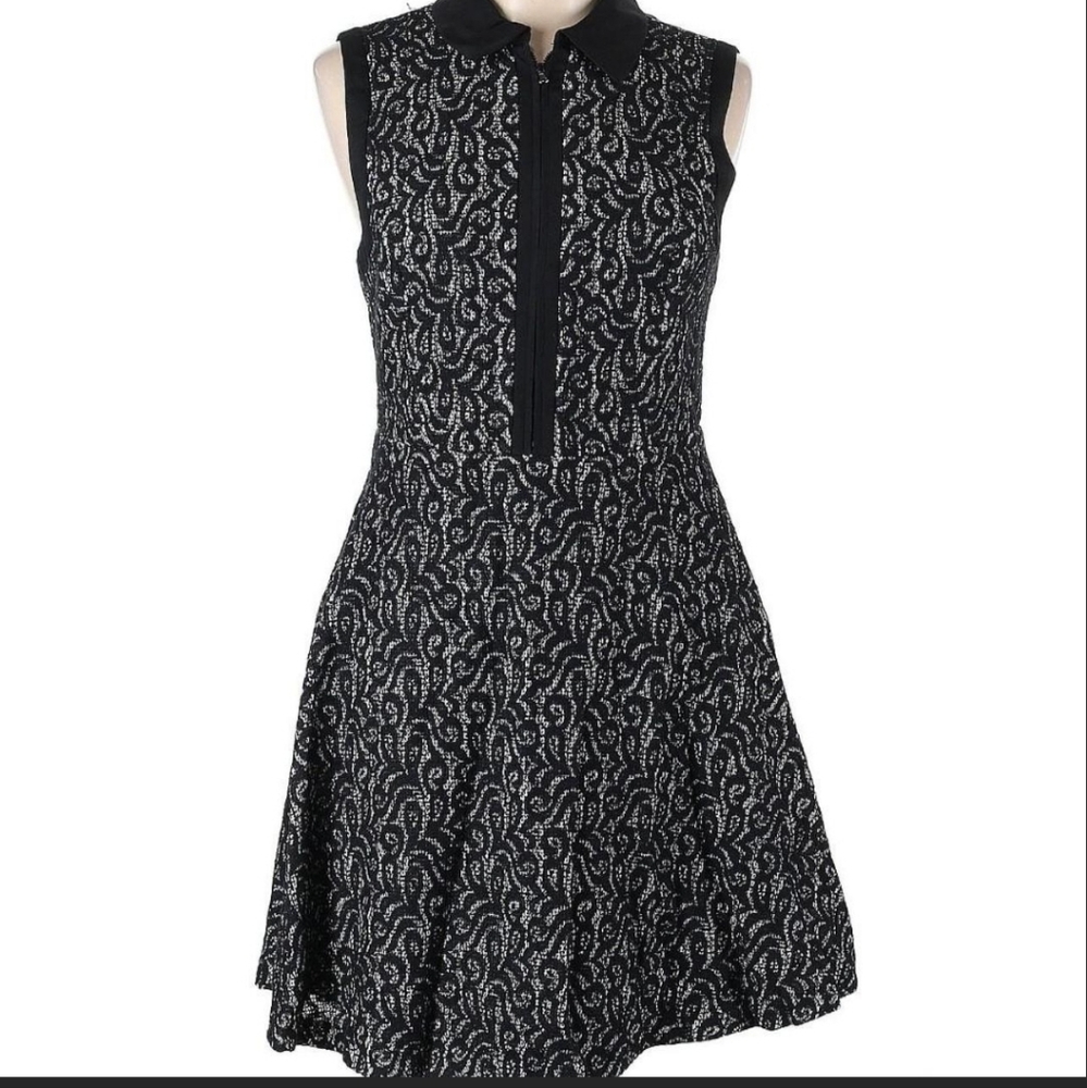 Betsey Johnson Black and White Lace Mini Dress